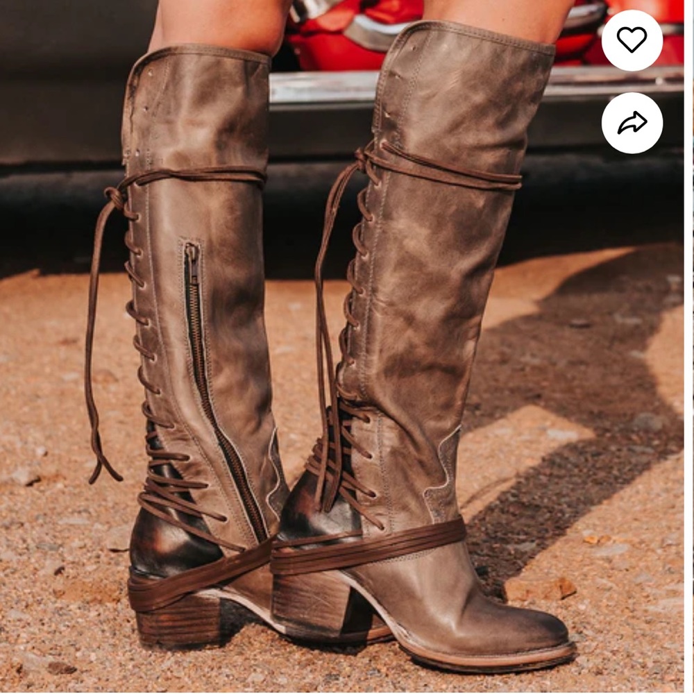Freebird Coal Lace Up Boot Brown Women’s Size 8